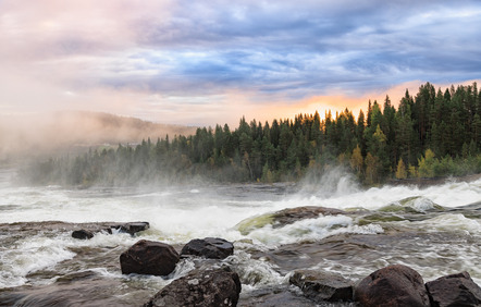 Morgenstimmung am Storforsen (Birgit Hantke)